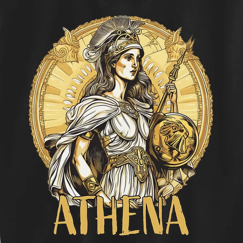 Greek Mythology Athena The Goddess Of Wisdom And War Kids Sweatshirt