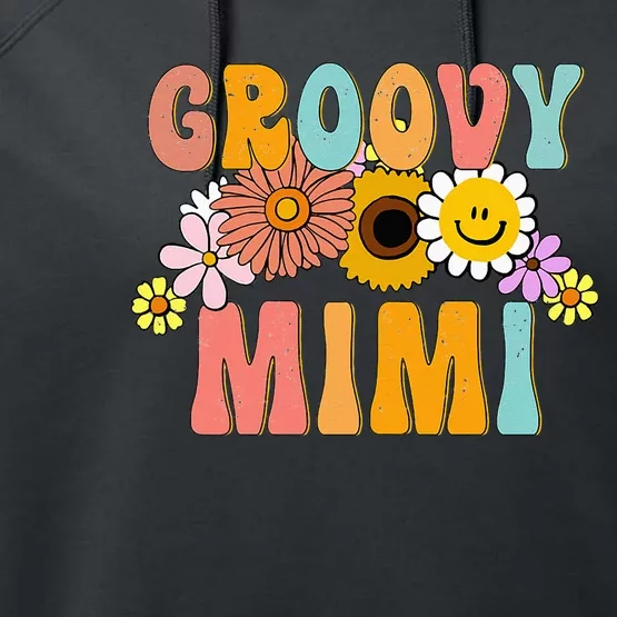 Groovy Mimi Birthday Family Matching Groovy Retro Mimi Performance Fleece Hoodie