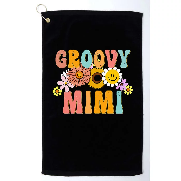 Groovy Mimi Birthday Family Matching Groovy Retro Mimi Platinum Collection Golf Towel