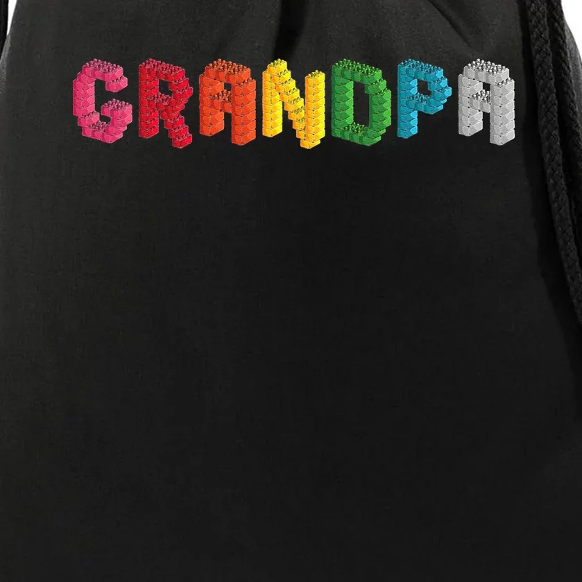 Grandpa Master Builder Building Bricks Blocks Family Set Drawstring Bag