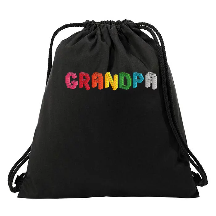 Grandpa Master Builder Building Bricks Blocks Family Set Drawstring Bag