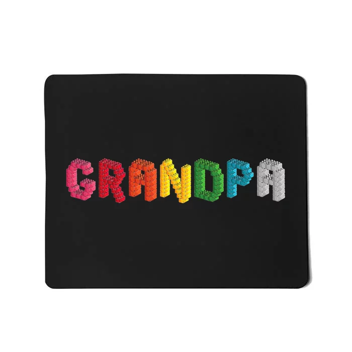 Grandpa Master Builder Building Bricks Blocks Family Set Mousepad