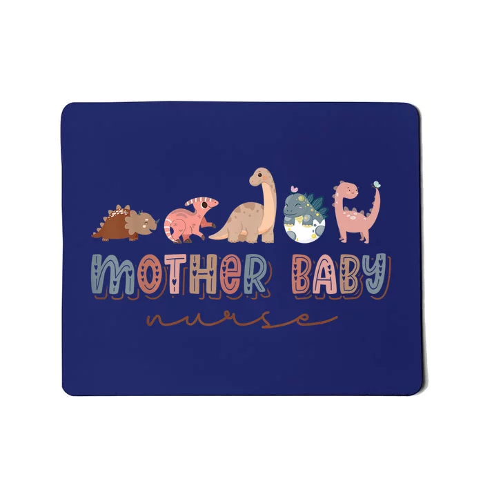 Groovy Mother Baby Nurse Postpartum Nursing Cute Dinosaur Mousepad