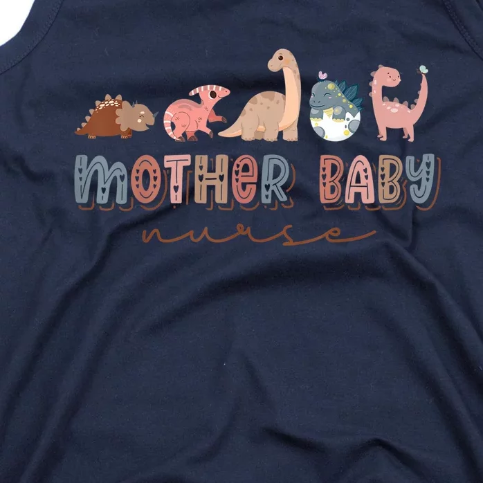 Groovy Mother Baby Nurse Postpartum Nursing Cute Dinosaur Tank Top