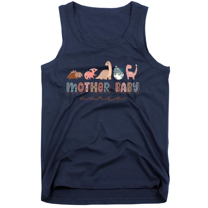 Groovy Mother Baby Nurse Postpartum Nursing Cute Dinosaur Tank Top