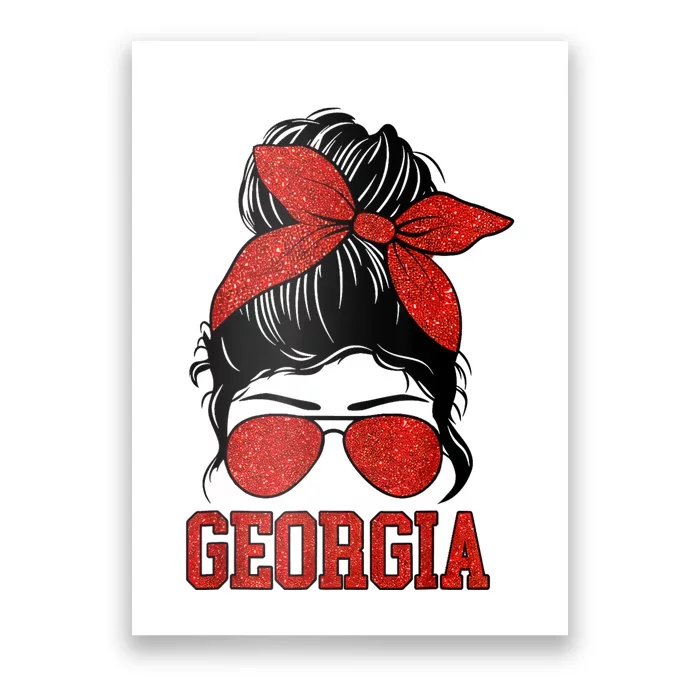 Georgia Messy Bun Varsity Vintage Poster