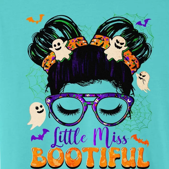 Groovy Messy Bun Bootiful Halloween Boo Ghost Gift ChromaSoft Performance T-Shirt