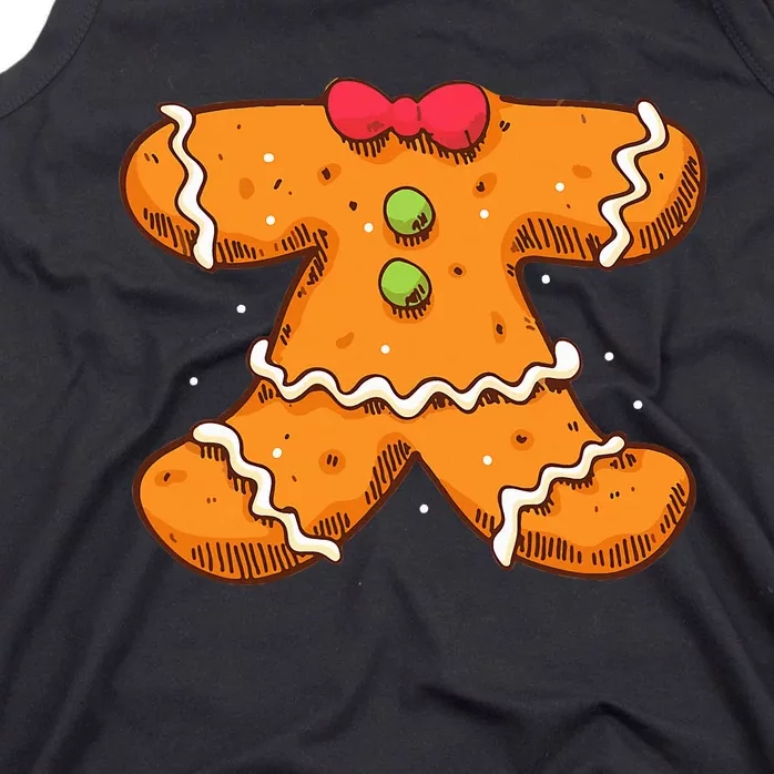 Gingerbread Man Body Costume Christmas Xmas Art Tank Top