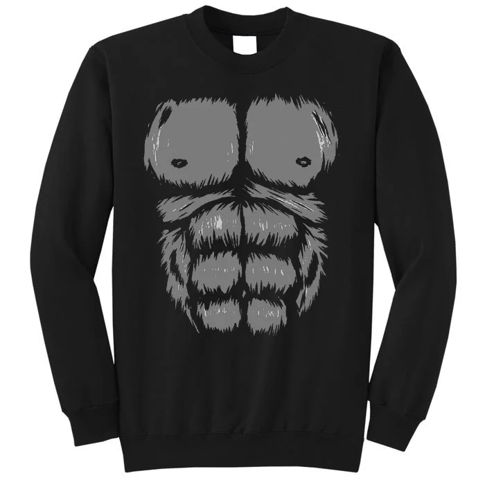 Gorilla Monkey Belly Chest Costume Funny Halloween Party Sweatshirt