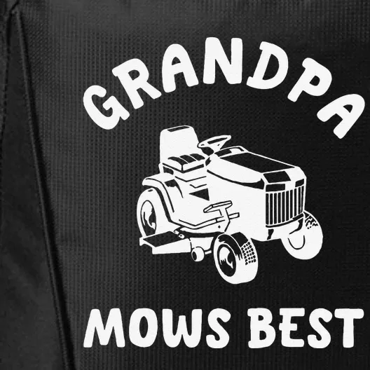 Grandpa Mows Best Lawn Mowing Mower Gardening Landscaping City Backpack