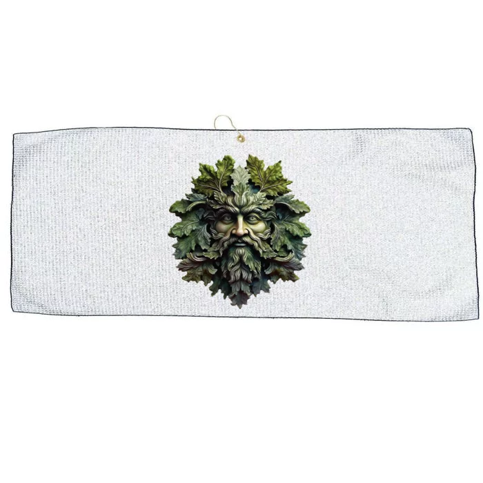 Green Man Botanical Greenman Large Microfiber Waffle Golf Towel