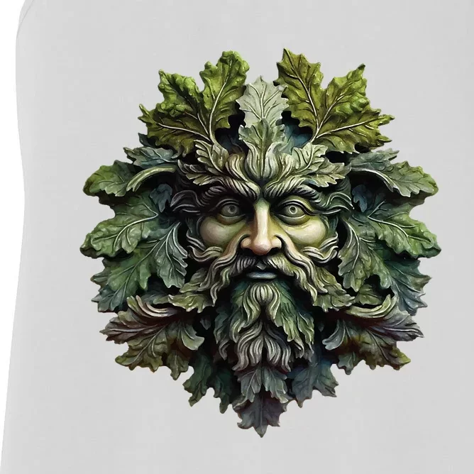 Green Man Botanical Greenman Women's Racerback Tank