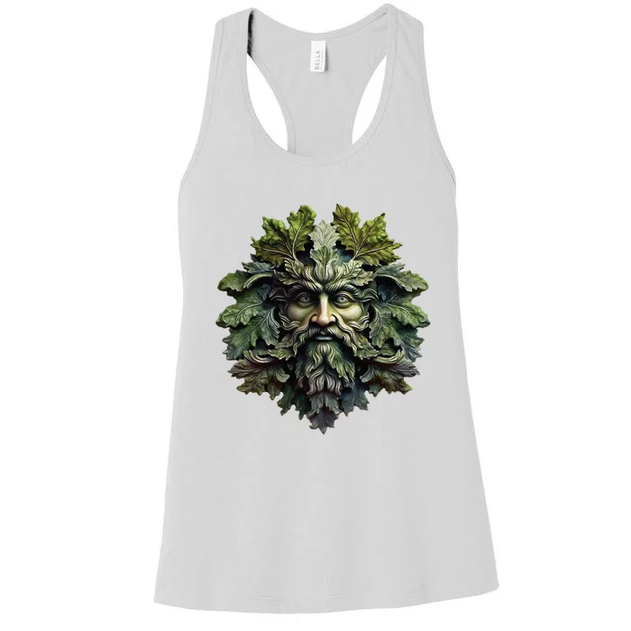 Green Man Botanical Greenman Women's Racerback Tank