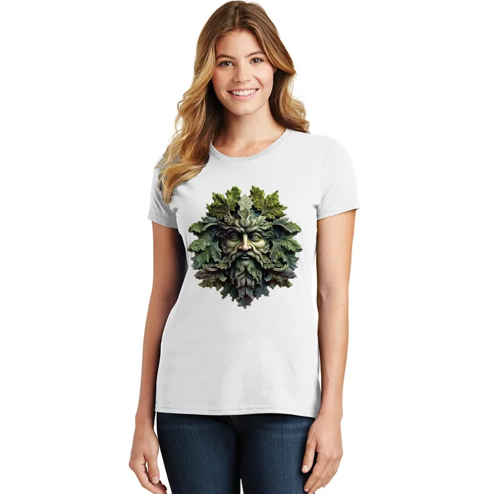 Green Man Botanical Greenman Women's T-Shirt