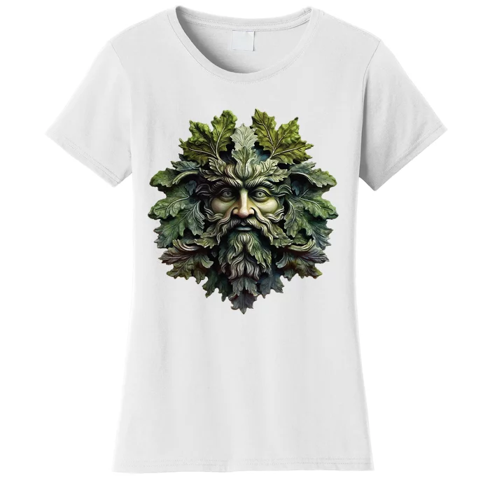 Green Man Botanical Greenman Women's T-Shirt