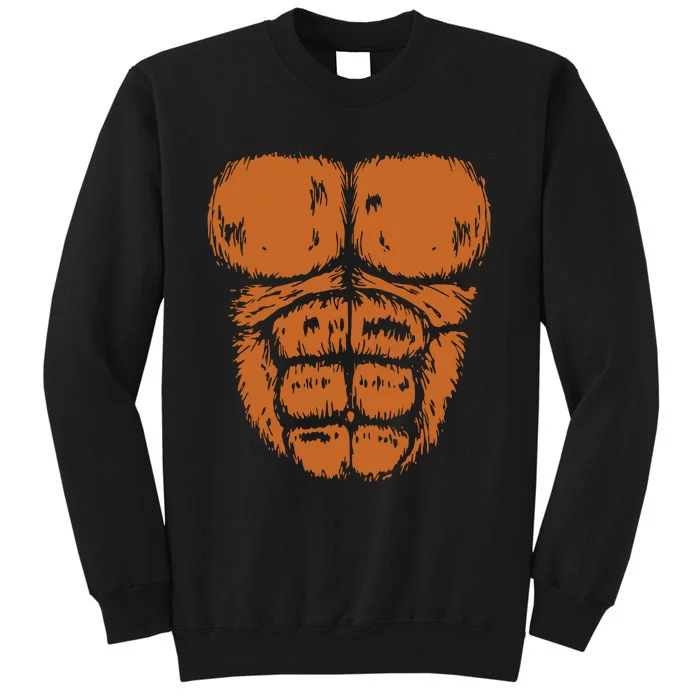 Gorilla Monkey Belly Chest Costume Diy Halloween Sweatshirt