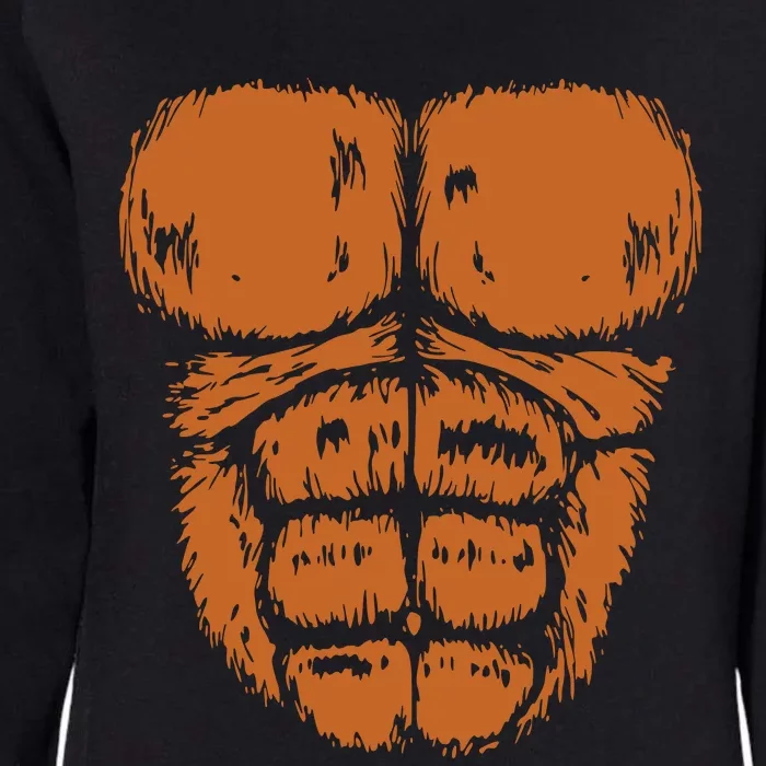 Gorilla Monkey Belly Chest Costume Diy Halloween Womens California Wash Sweatshirt