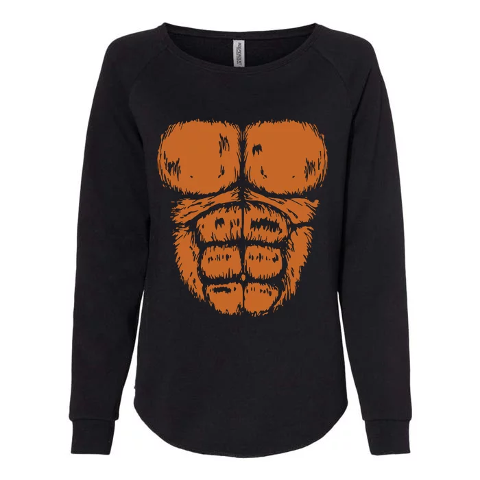 Gorilla Monkey Belly Chest Costume Diy Halloween Womens California Wash Sweatshirt