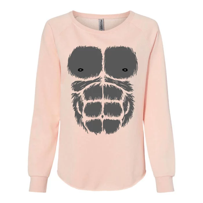 Gorilla Monkey Belly Chest Costume Diy Halloween Womens California Wash Sweatshirt