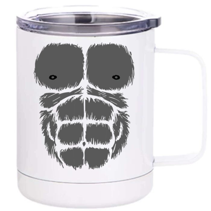 Gorilla Monkey Belly Chest Costume Diy Halloween Front & Back 12oz Stainless Steel Tumbler Cup