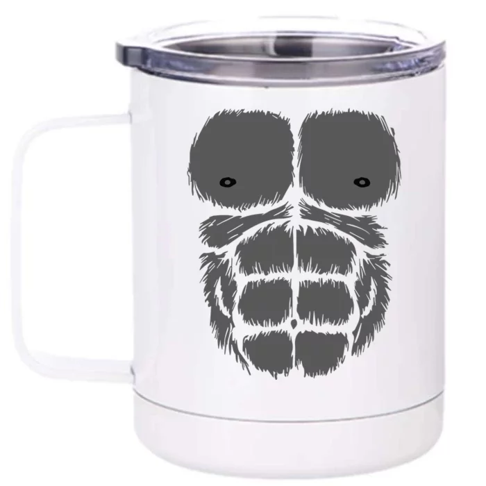 Gorilla Monkey Belly Chest Costume Diy Halloween Front & Back 12oz Stainless Steel Tumbler Cup