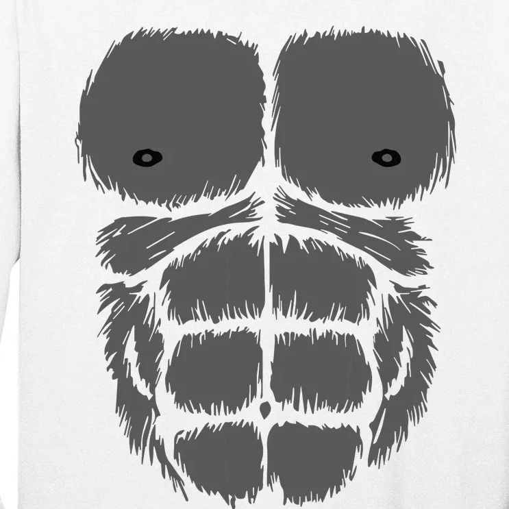 Gorilla Monkey Belly Chest Costume Diy Halloween Tall Long Sleeve T-Shirt