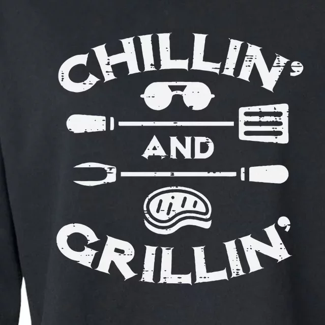 Grill Master's BBQ Party Chillin' and Grillin' at the Barbecue Pit Cropped Pullover Crew