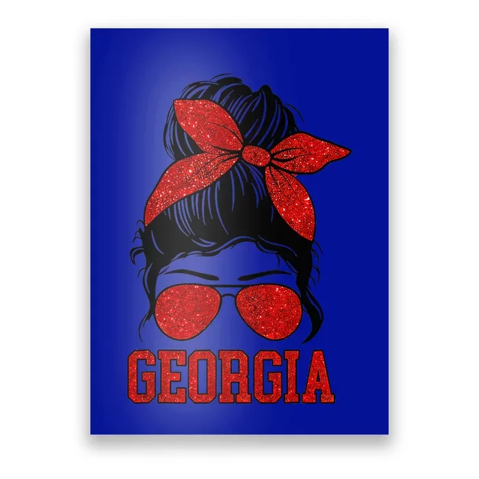 Georgia Messy Bun Varsity Vintage Poster