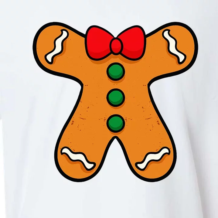 Gingerbread Man Body Costume For Halloween Or Christmas Sueded Cloud Jersey T-Shirt