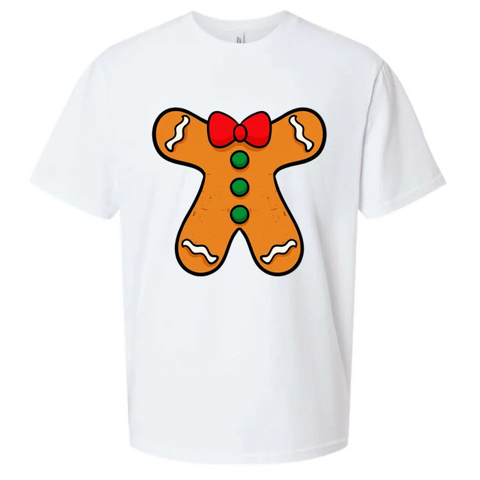 Gingerbread Man Body Costume For Halloween Or Christmas Sueded Cloud Jersey T-Shirt