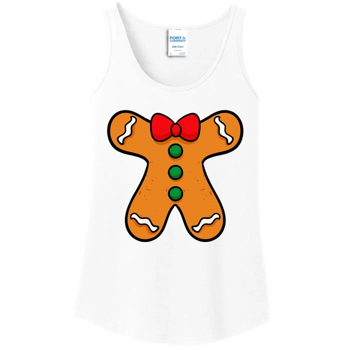 Gingerbread Man Body Costume For Halloween Or Christmas Ladies Essential Tank