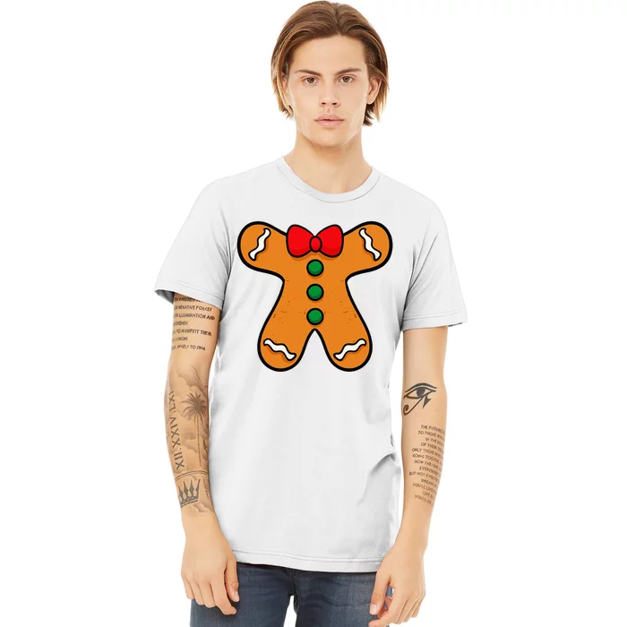 Gingerbread Man Body Costume For Halloween Or Christmas Premium T-Shirt