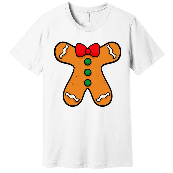 Gingerbread Man Body Costume For Halloween Or Christmas Premium T-Shirt