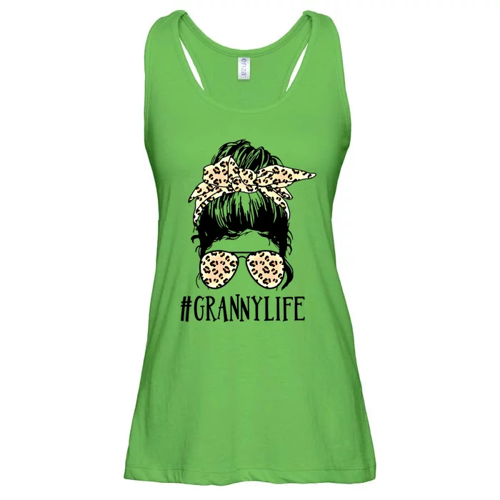 Granny Messy Bun Gift Ladies Essential Flowy Tank