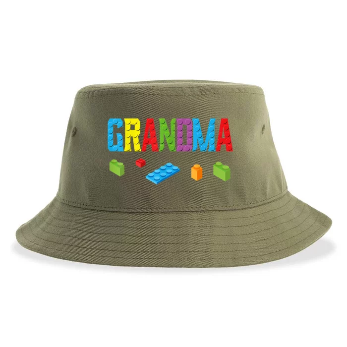 Grandma Master Builder Building Bricks Blocks Family Gift Sustainable Bucket Hat