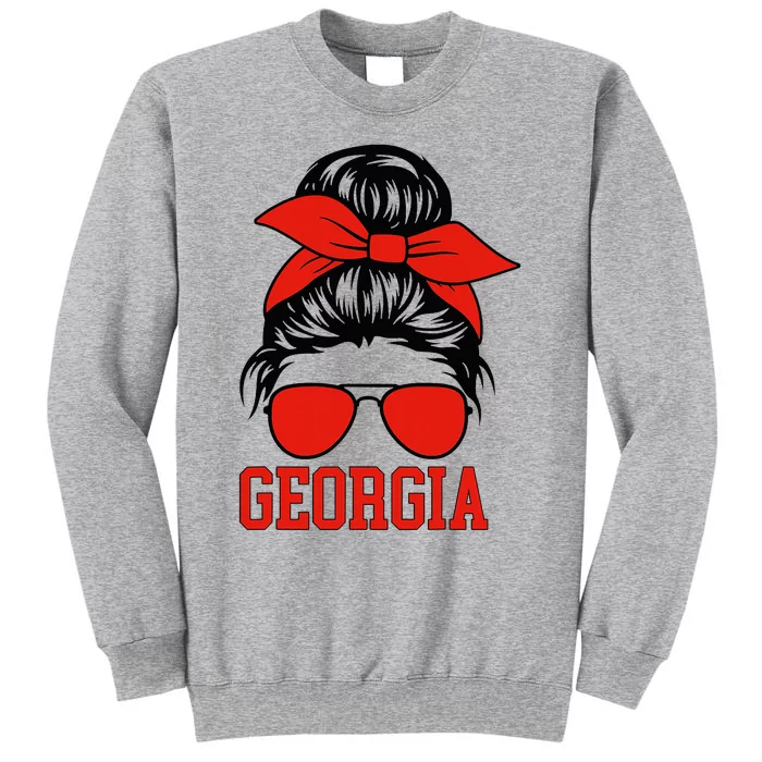 Georgia Messy Bun Varsity Tall Sweatshirt