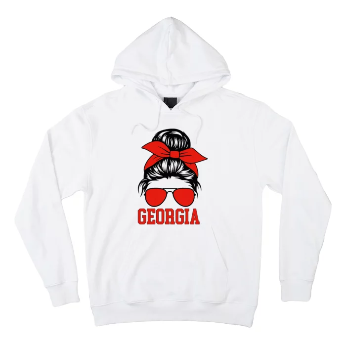 Georgia Messy Bun Varsity Hoodie