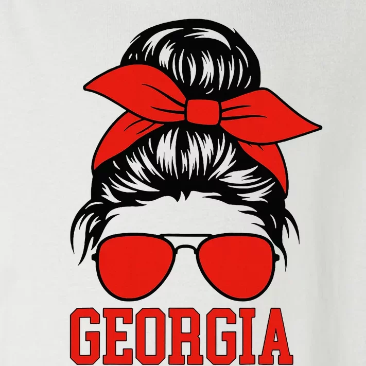 Georgia Messy Bun Varsity Toddler Long Sleeve Shirt