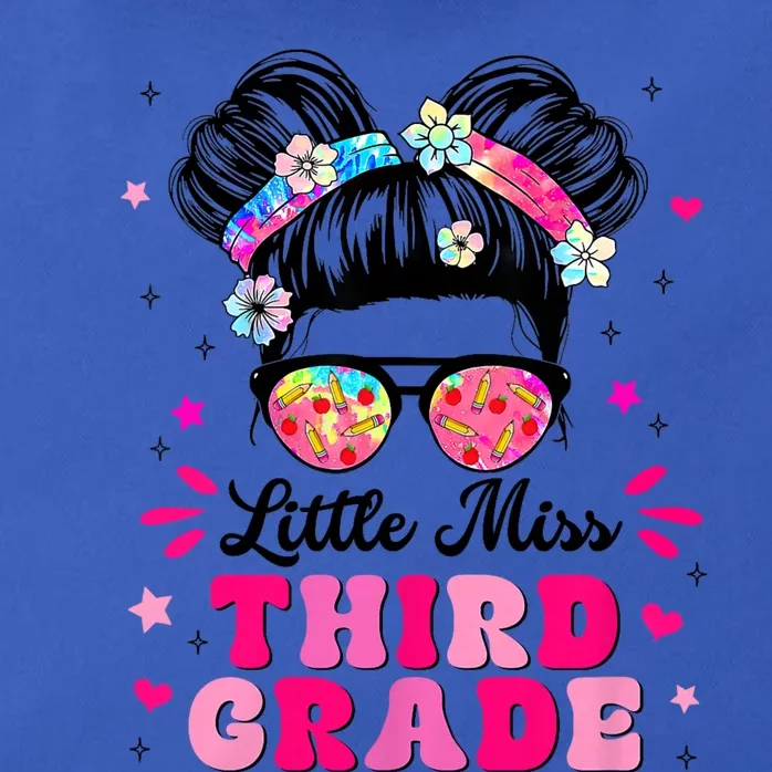 Groovy Messy Bun Little Miss Third Grade First Day Of School Zip Tote Bag