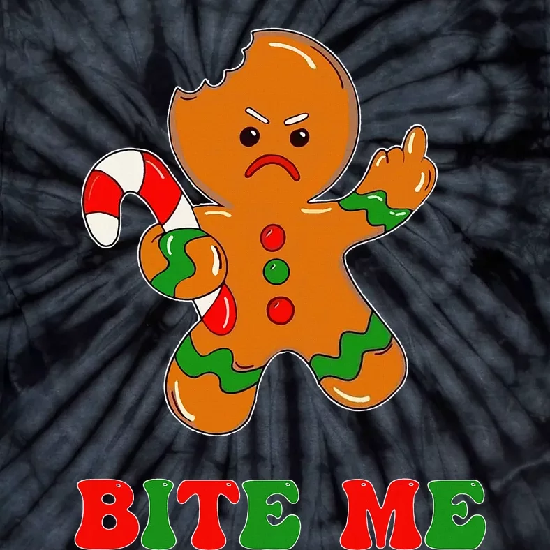 Gingerbread Man Bite Me Christmas Cookie Costume Tie-Dye T-Shirt