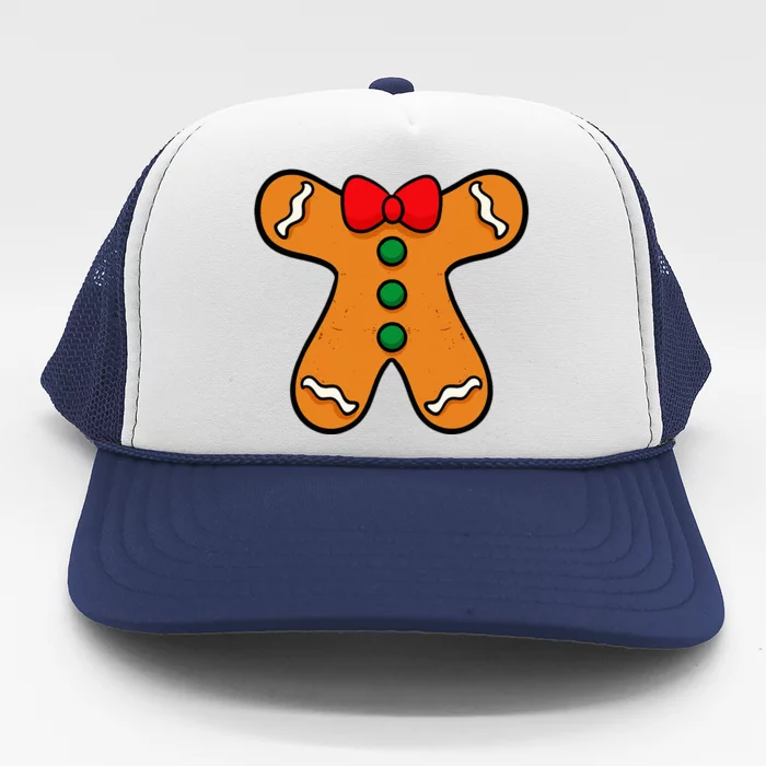 Gingerbread Man Body Costume For Halloween Or Christmas Trucker Hat