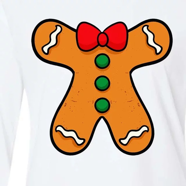 Gingerbread Man Body Costume For Halloween Or Christmas Womens Cotton Relaxed Long Sleeve T-Shirt