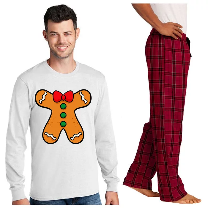 Gingerbread Man Body Costume For Halloween Or Christmas Long Sleeve Pajama Set