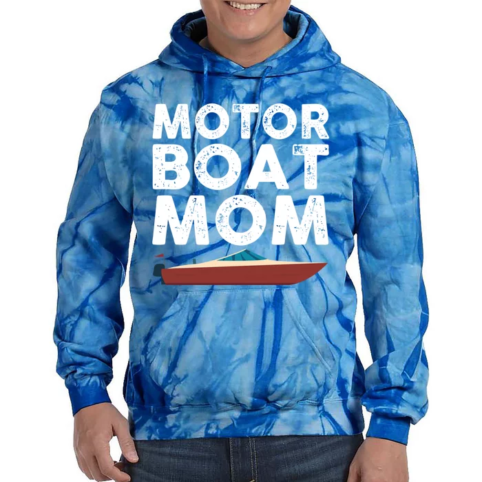 Great Motor Boat Mom Outfit Motorboat Gift Tie Dye Hoodie