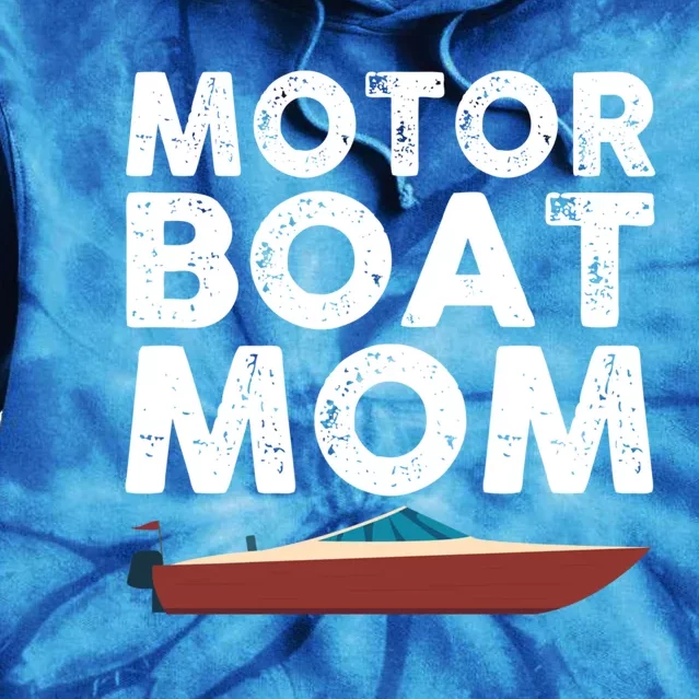 Great Motor Boat Mom Outfit Motorboat Gift Tie Dye Hoodie