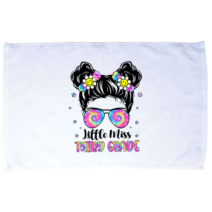 Groovy Messy Bun Third Grade Back To School Microfiber Hand Towel