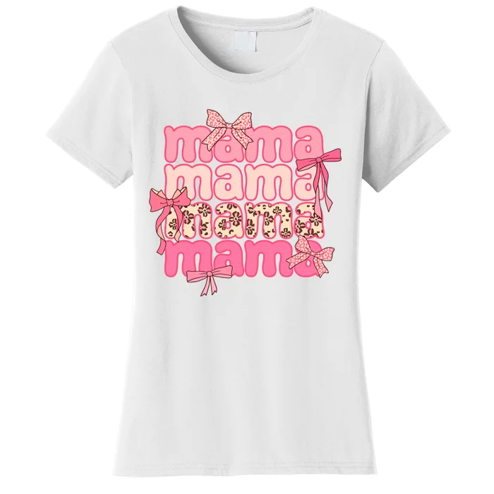 Groovy Mama Bow Tie Happy Mothers Day Women's T-Shirt