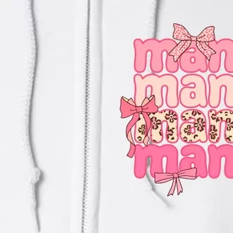 Groovy Mama Bow Tie Happy Mothers Day Full Zip Hoodie