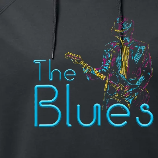 Guitarist Musician Blues Guitar Performance Fleece Hoodie