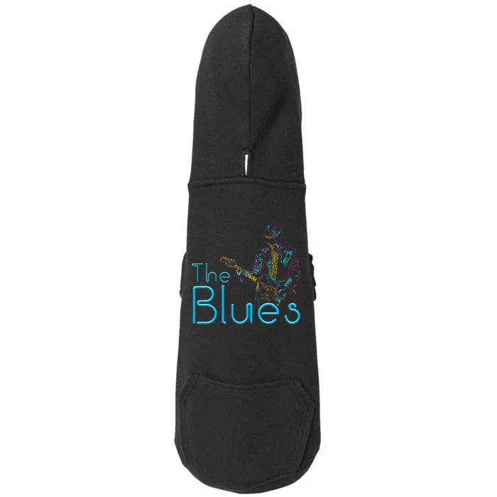 Guitarist Musician Blues Guitar Doggie 3-End Fleece Hoodie